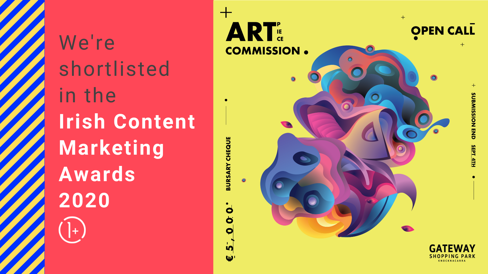 1 Plus Event Shortlisted Irish Content Marketing Awards 2020